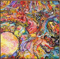 Peinture abstraite colorée, « Auctus »