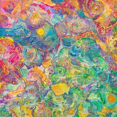 Peinture abstraite contemporaine, "Corail"
