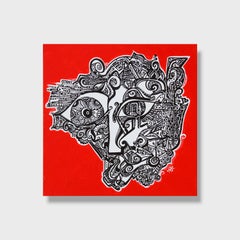 Ritratto astratto cubista contemporaneo, "Bellic"