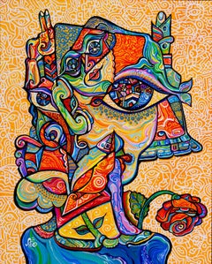 Contemporary Cubist Painting, "Graceful"
