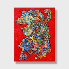 Cubist Figurative Painting, "The Ultimate Dance"