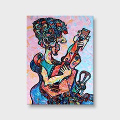 Cubist Painting, "Mandolin Player"
