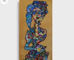 «Still Looking», pintura cubista, acrílico sobre lienzo, 2026, sin enmarcar