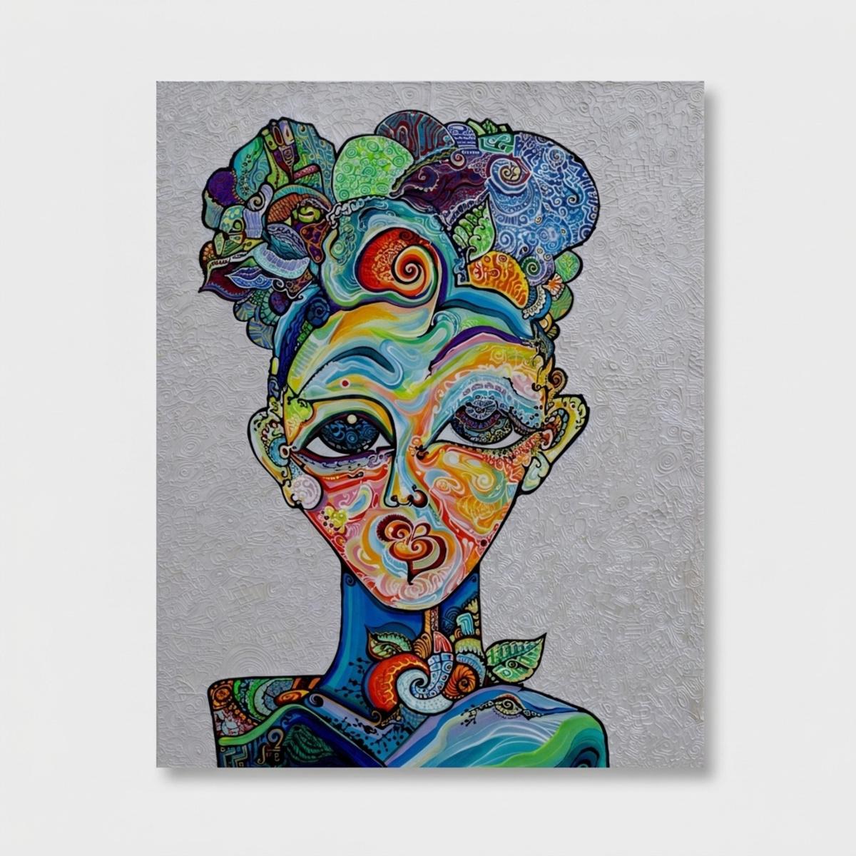 „Vulnerity“ – Kubistisches Gemälde, Acryl auf Leinwand, 76 x 61 cm, 2025