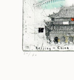 China, Forbidden City Alexander Befelein Modern Limited Edition Print Etching