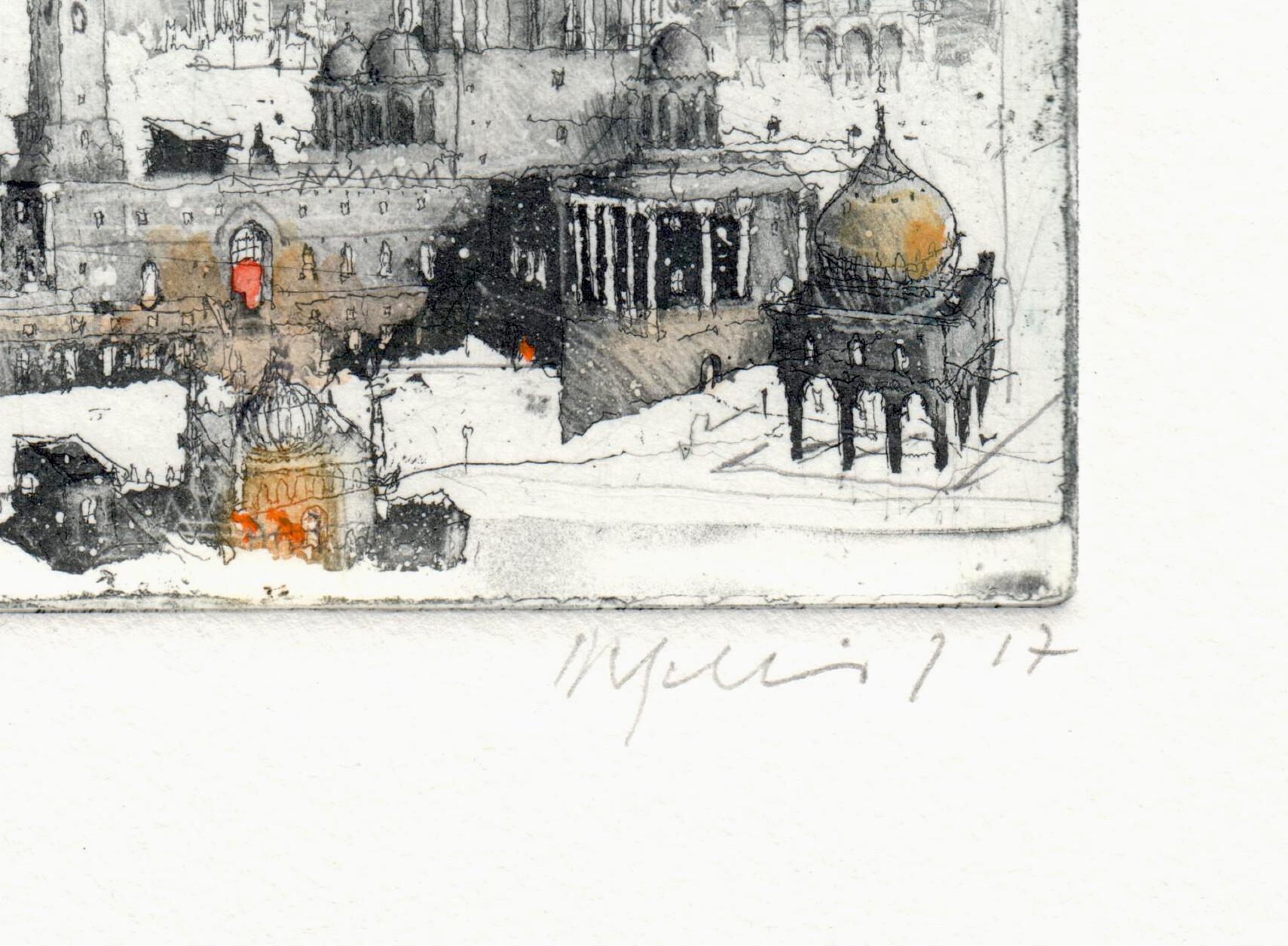 New Delhi, India, Alexander Befelein Contemporary Limited Edition Print Etching For Sale 2