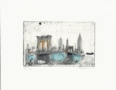 New York, Brooklyn Bridge, Alexander Befelein Contemporary Limited Edition Print