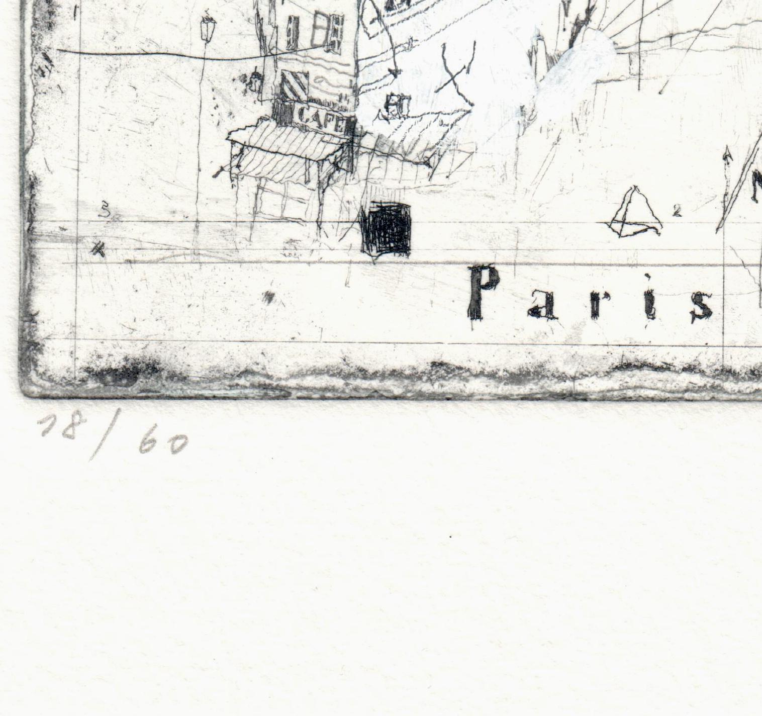 Paris, Alexander Befelein Contemporary Limited Edition Print Etching For Sale 1