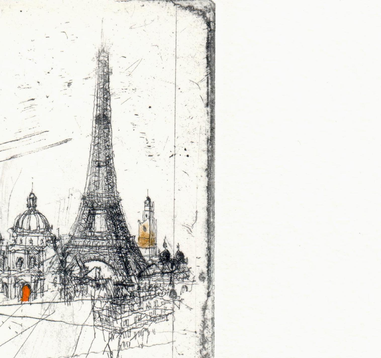 Paris, Alexander Befelein Contemporary Limited Edition Print Etching For Sale 2