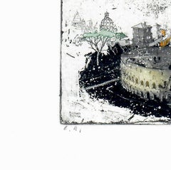 Rome Coliseum, Alexander Befelein Contemporary Limited Edition Print Etching