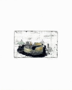 Rome Coliseum, Alexander Befelein Contemporary Limited Edition Print Etching