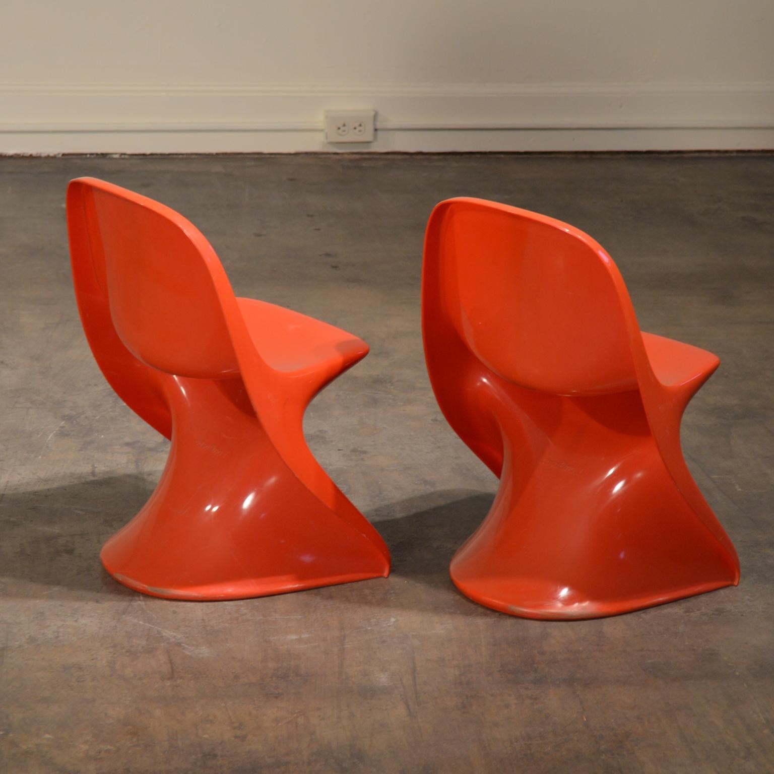 German Alexander Begge Space Age Molded Plastic Child's Chairs by Casalino For Sale
