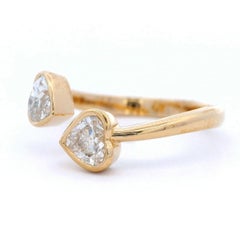 Alexander Beverly Hills Anillo Toi Et Moi de diamantes en forma de corazón de 0,79 ct 18k