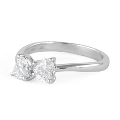 Alexander Beverly Hills 0.85ct Heart Shape Diamond Toi Et Moi Ring 18k
