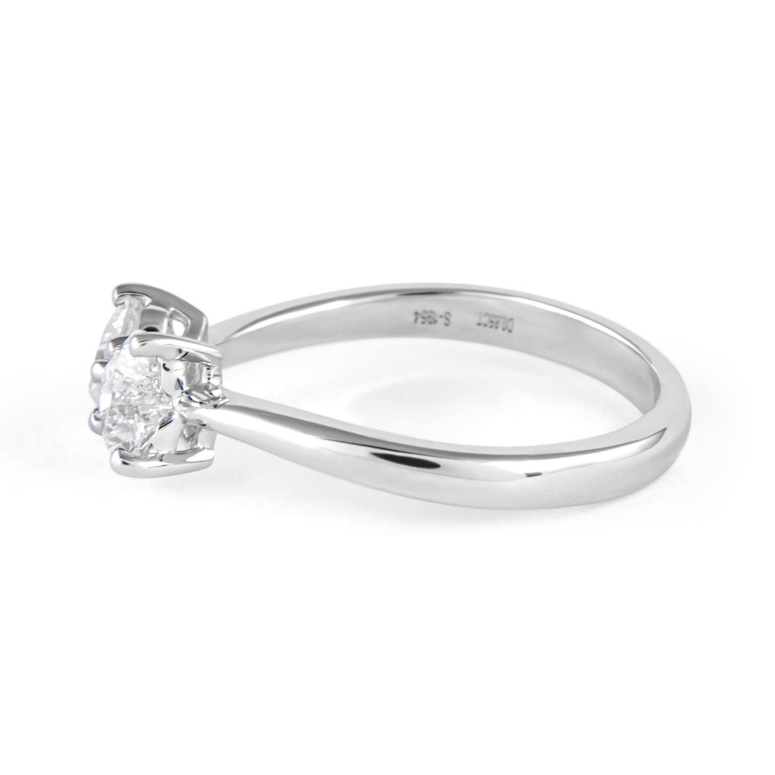 Alexander Beverly Hills 0,85ct Herz Form Diamant Toi Et Moi Ring 18k (Zeitgenössisch) im Angebot