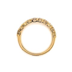 Alexander Beverly Hills 0.90ct Round Diamond Half Eternity Band 18k Yellow Gold