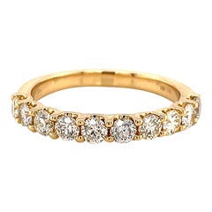 Alexander Beverly Hills 0.90ct Round Diamond Half Eternity Band 18k Yellow Gold
