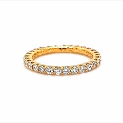 Alexander Beverly Hills 0.93ct Round Diamond Eternity Band 18k Yellow Gold 4.75