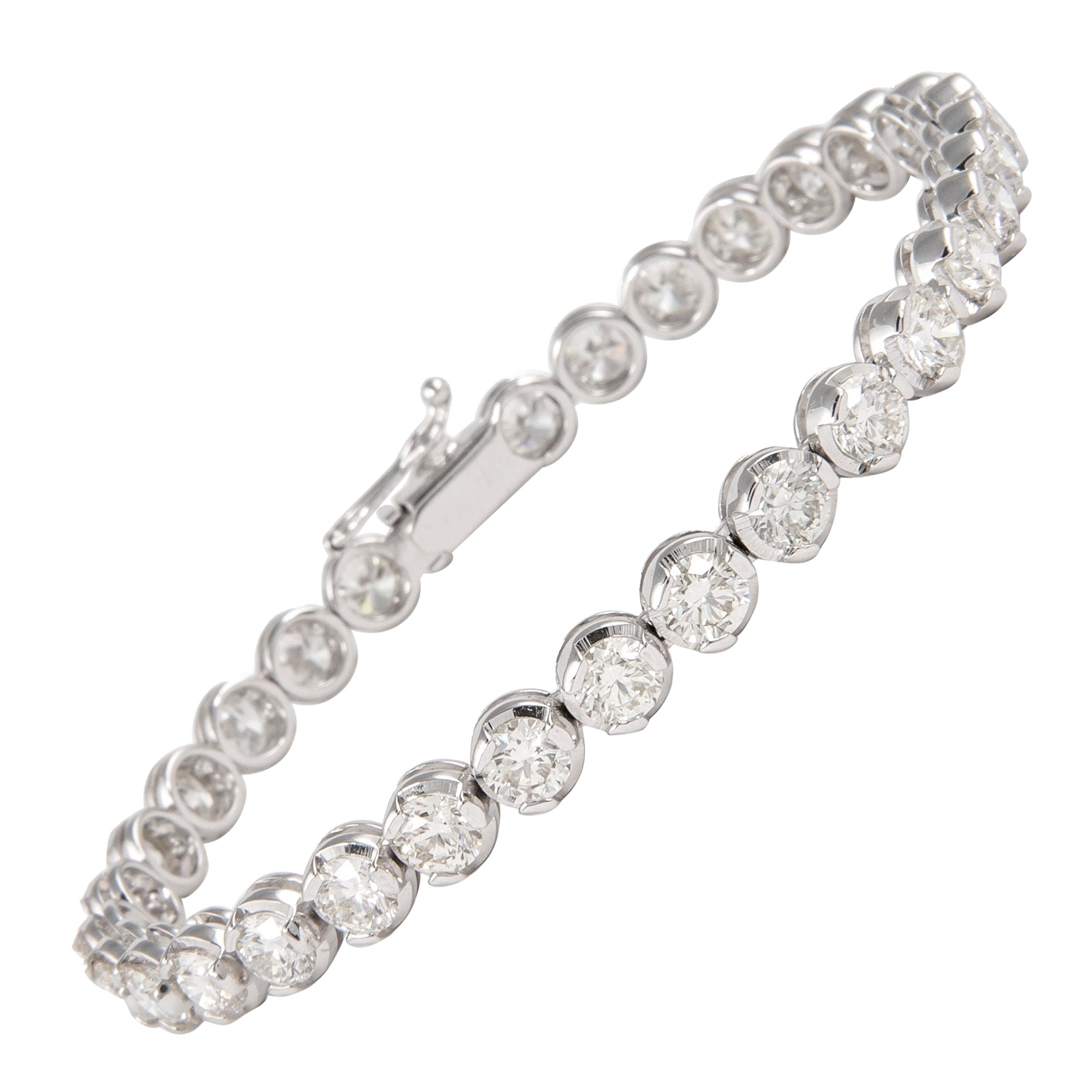 Alexander Beverly Hills Pulsera de tenis con diamantes de 10,04 ct "Avg 0,31 ct" 18k