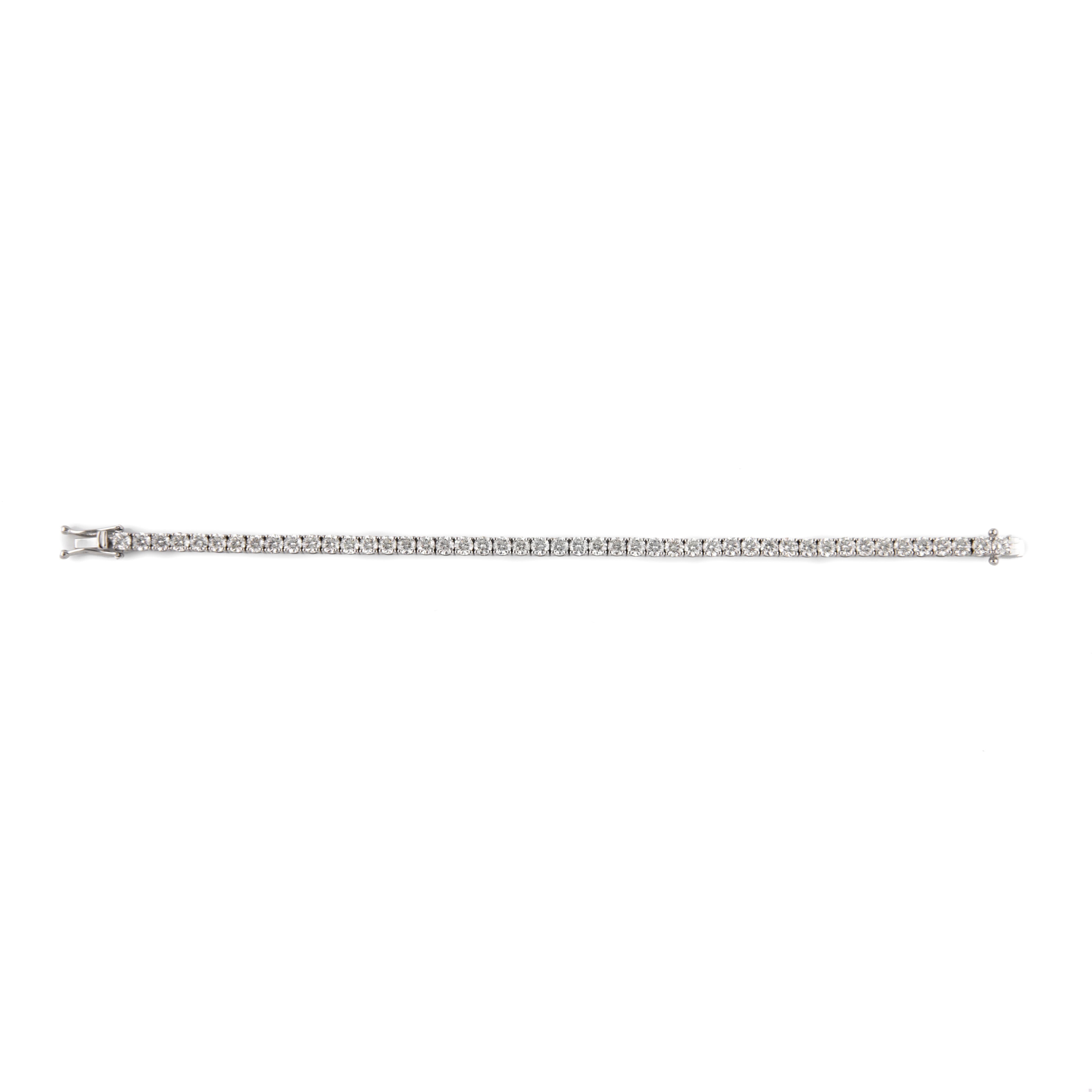 Contemporary Alexander Beverly Hills 10.26ct Diamond Tennis Bracelet 18k White Gold For Sale