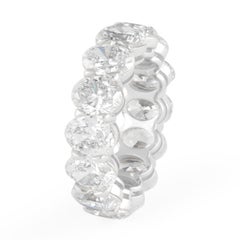 Alexander Beverly Hills 10.50ct Oval Diamond Eternity Band 18k White Gold 6.5