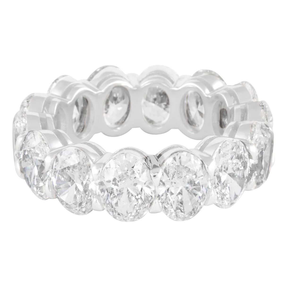 Alexander Beverly Hills 10,50ct Oval Diamant Eternity Band 18k Weißgold 6,5