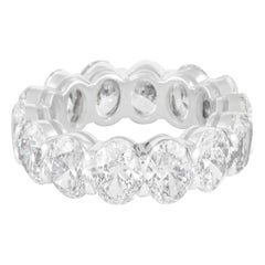 Alexander Beverly Hills 10,50ct Oval Diamant Eternity Band 18k Weißgold 6,5