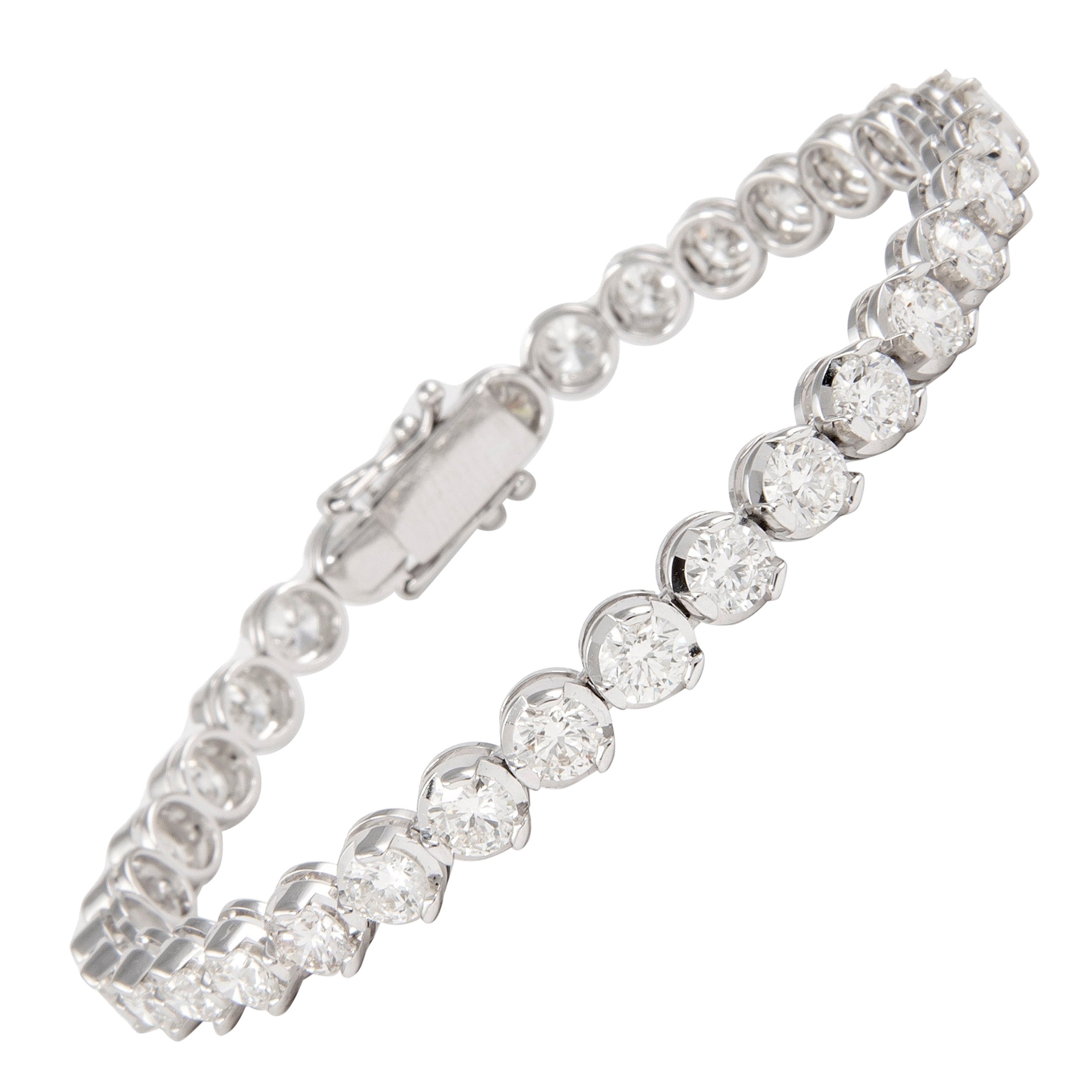 Alexander Beverly Hills Pulsera de tenis con diamantes de 10,51 ct "Avg 0,31 ct" 18k
