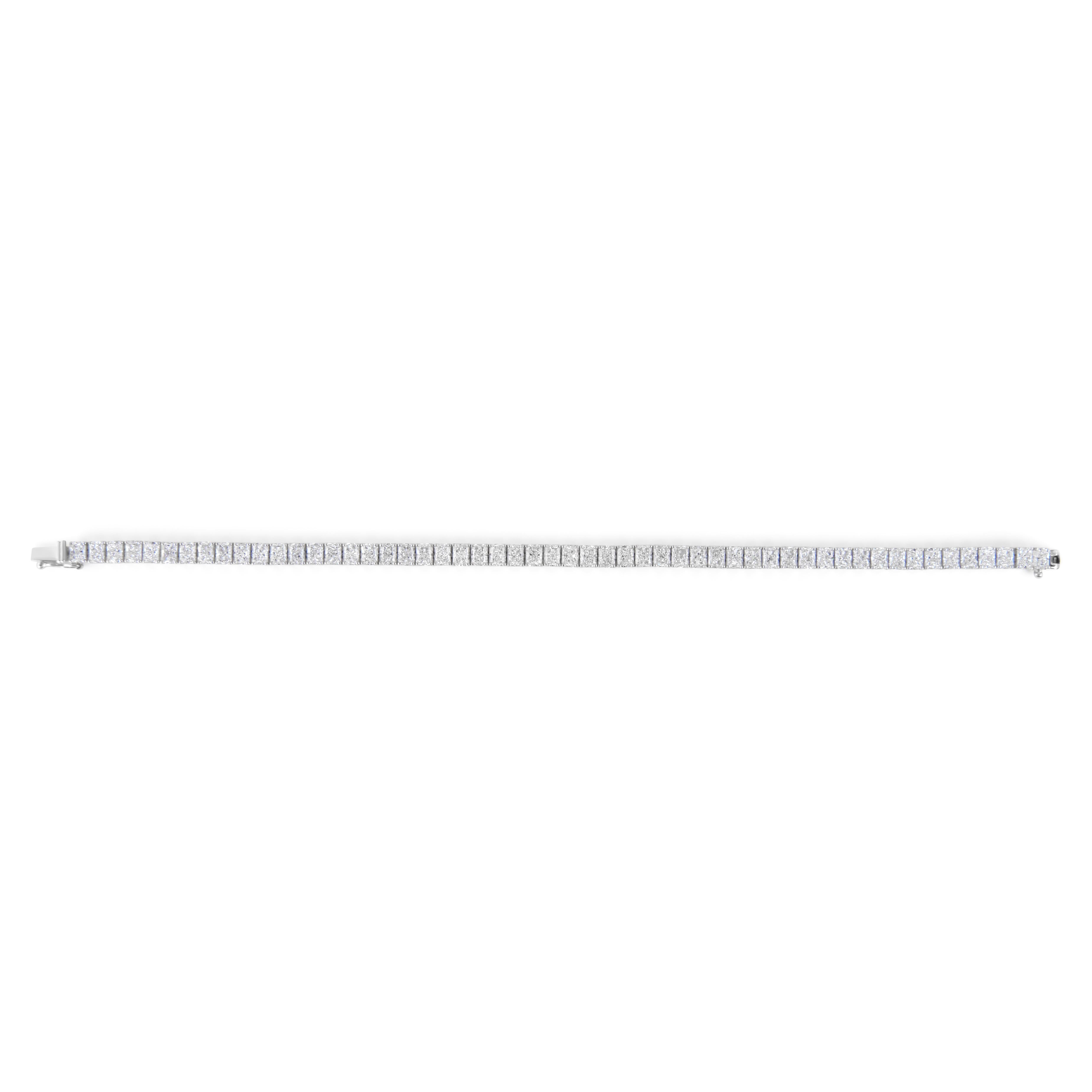 Contemporain Alexander Beverly Hills 10.95ct Radiant Diamond Tennis Bracelet 18k White Gold en vente