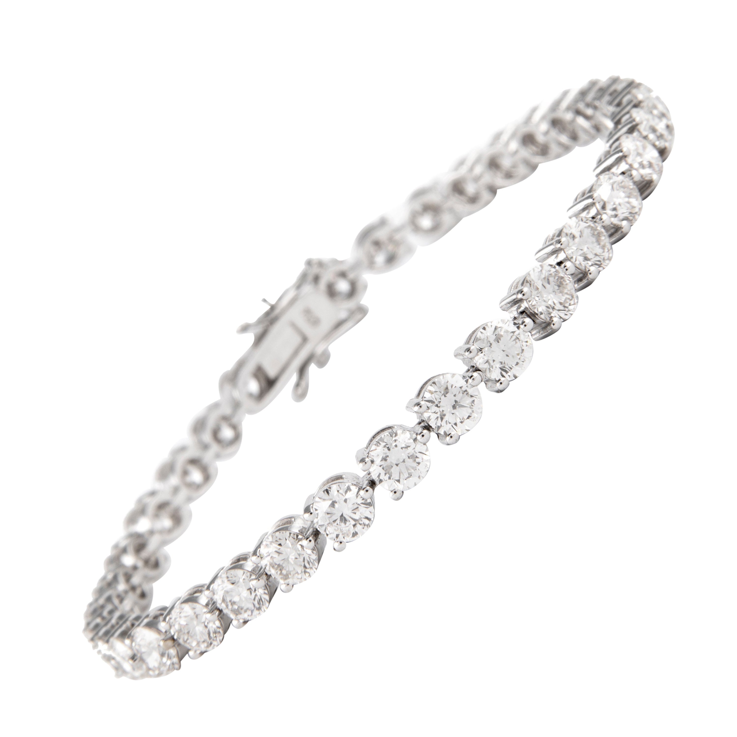 Alexander Beverly Hills Pulsera de tenis con diamantes de 10,99 ct y oro blanco de 18 quilates