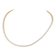 Alexander Beverly Hills 11,13ct Diamant-Tennis-Halskette 18k Gelbgold 16,5in
