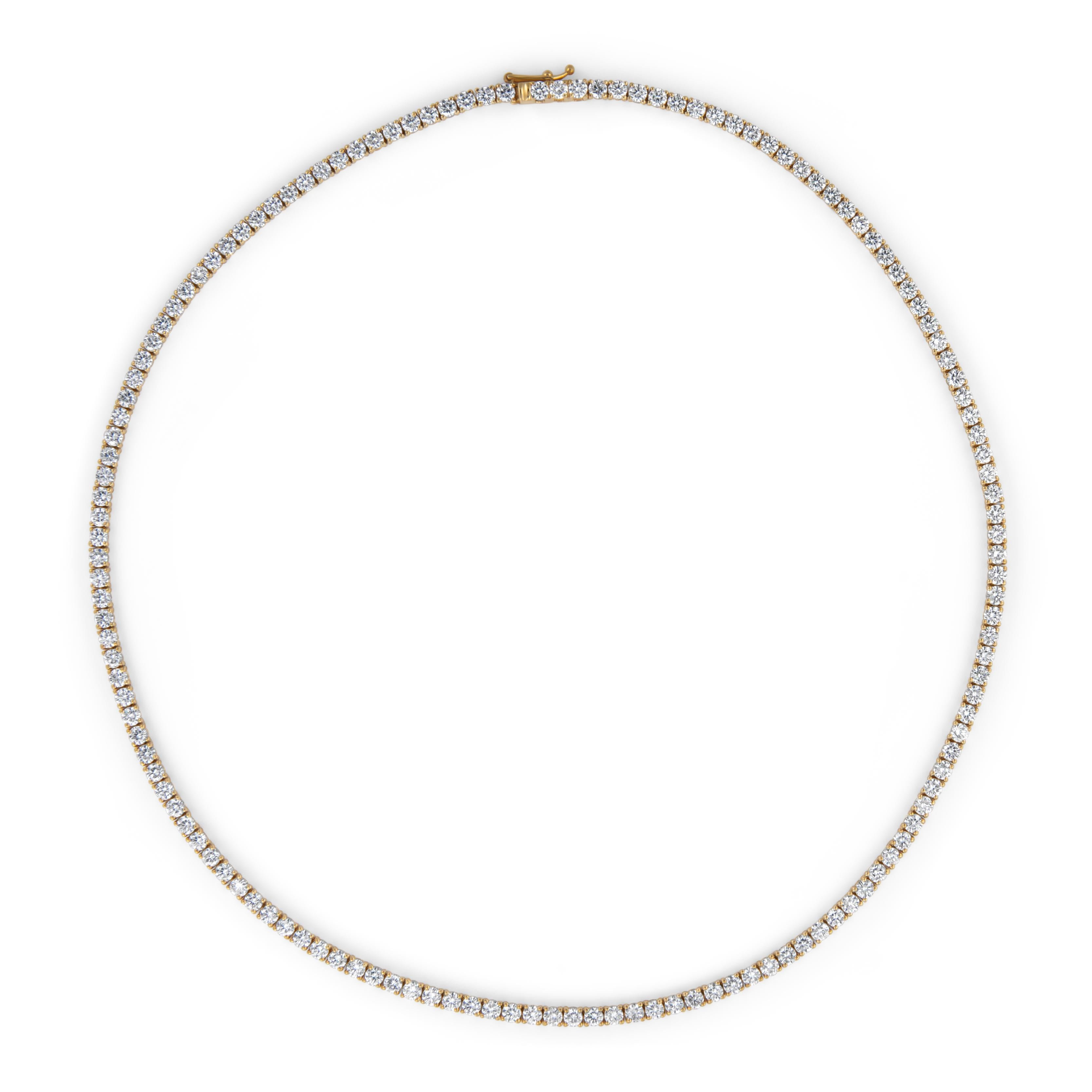 Alexander Beverly Hills Collar de tenis con diamantes de 11,13 ct Oro amarillo de 18 quilates 16,5 pulg. Contemporáneo en venta