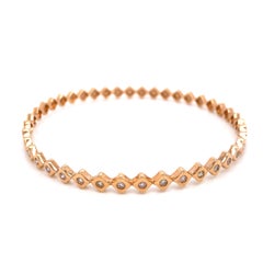 Alexander Beverly Hills 1.12ct Diamond Bangle Bracelet 18k Rose Gold