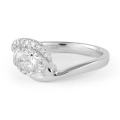 Alexander Beverly Hills 1.12ct Pear Diamond Abstract Ring 18k White Gold