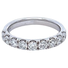 Alexander Beverly Hills 1.12ct Round Diamond Eternity Half Band 18k White Gold