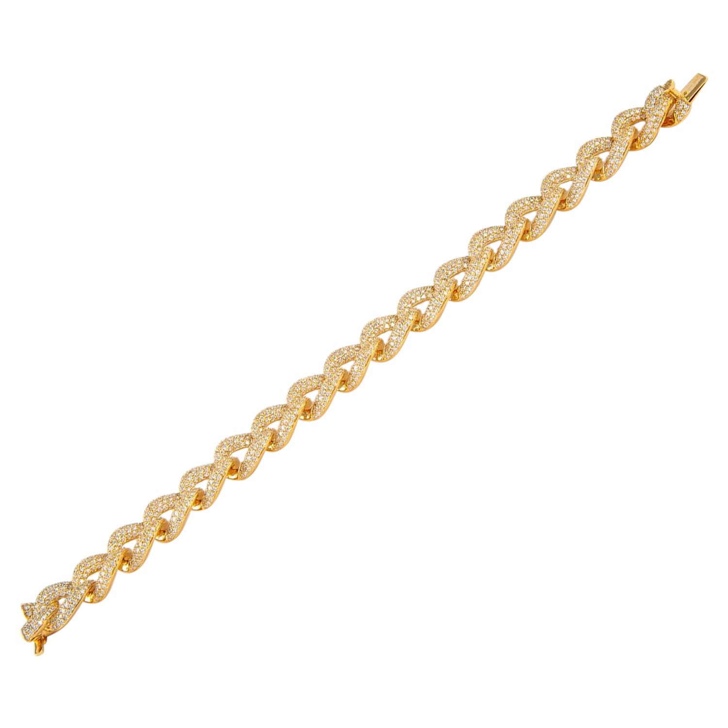Alexander Beverly Hills - Bracciale cubano con diamanti da 11,39 carati - Oro giallo 18 carati