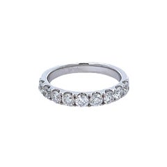 Alexander Beverly Hills Media alianza de oro blanco de 18 quilates con diamante redondo de 1,13 ct