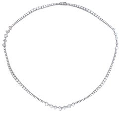 Alexander Beverly Hills Collar de tenis con varios diamantes de 11,41 ct y oro blanco de 18k