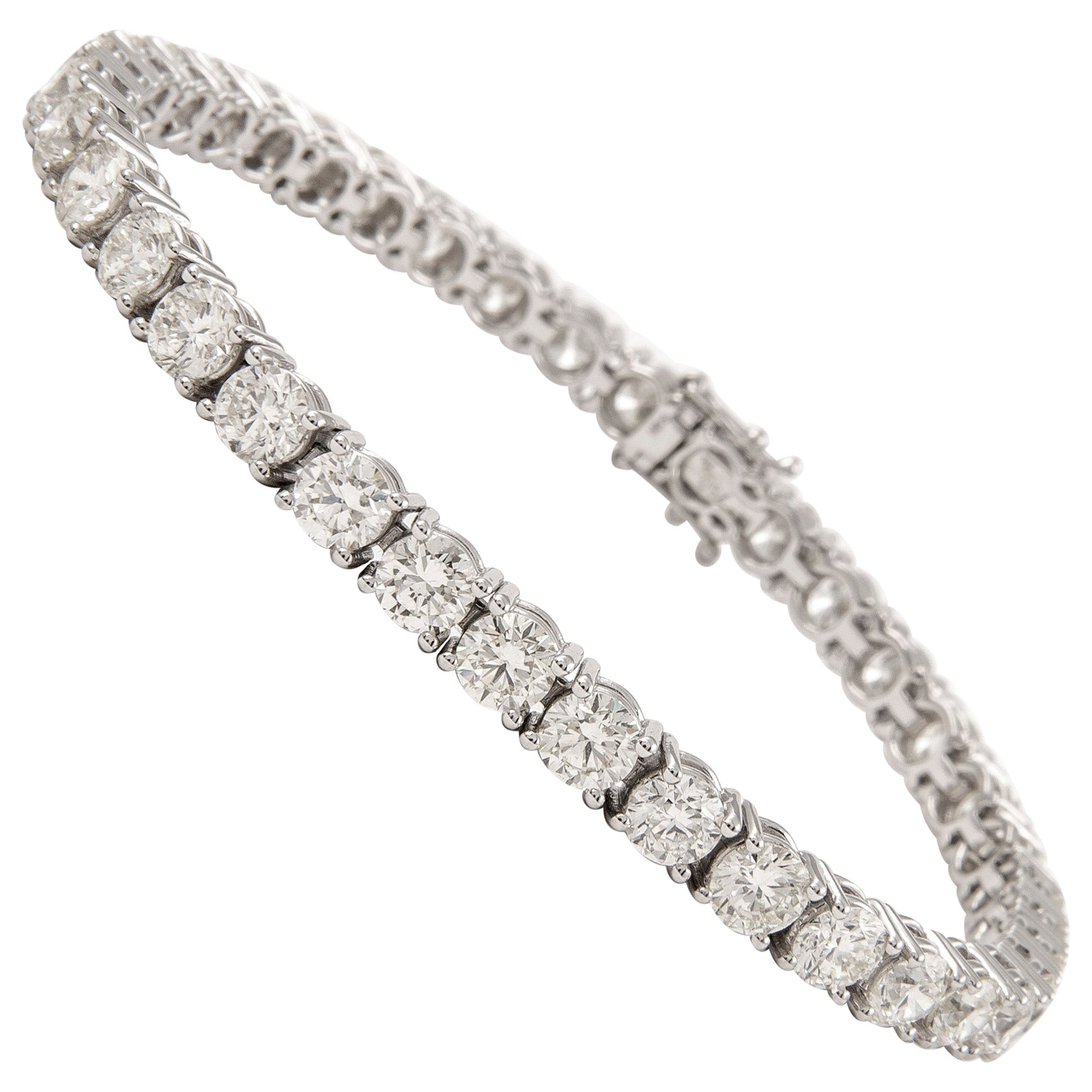 Alexander Beverly Hills Pulsera de tenis con diamantes de 11,42 ct y oro blanco de 18 quilates