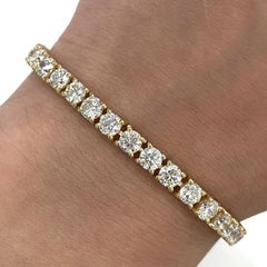 Alexander Beverly Hills 11.43ct Diamond Tennis Bracelet 18k Yellow Gold