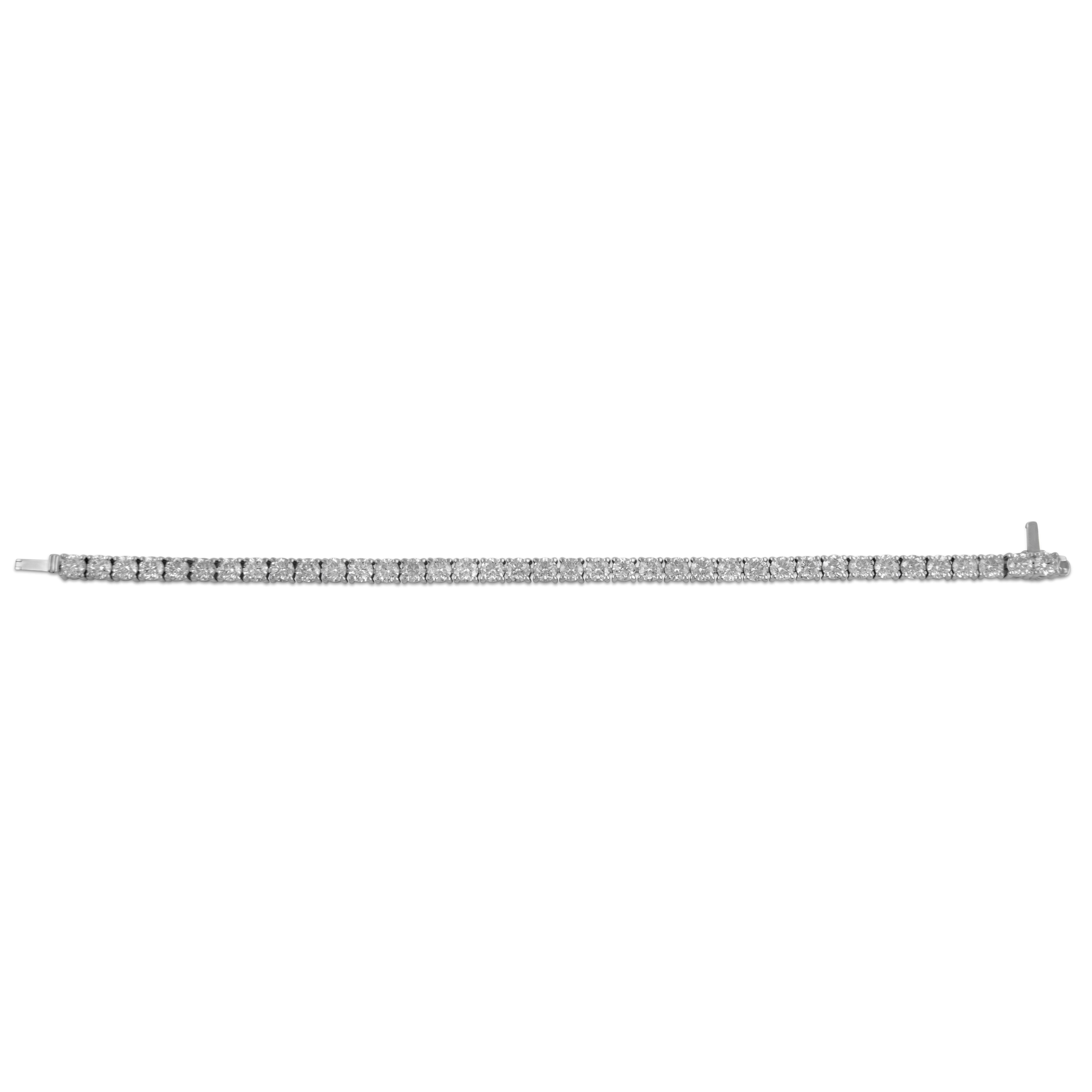 Contemporary Alexander Beverly Hills 11.54ct Diamond Tennis Bracelet 18k White Gold For Sale