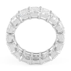 Alexander Beverly Hills 11.66ct Emerald Cut Diamond Eternity Band 18k s.6.5