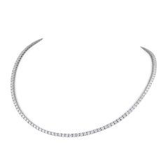 Alexander Beverly Hills 11,74ct D-F VVS Diamond Tennis Necklace 18k 16.5in