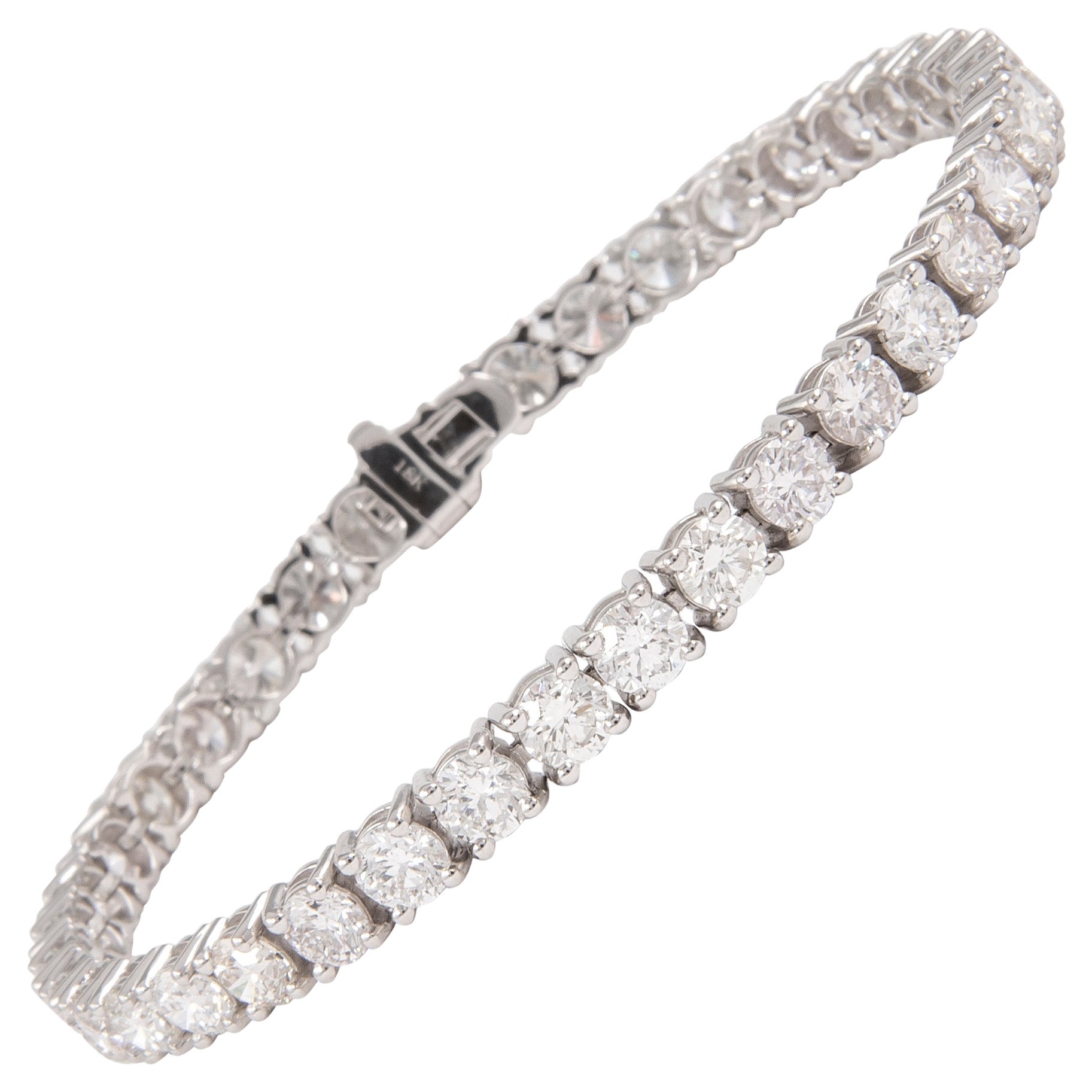 Alexander Beverly Hills Pulsera de tenis con diamantes de 12,06 ct "Avg 0,31 ct" 18k