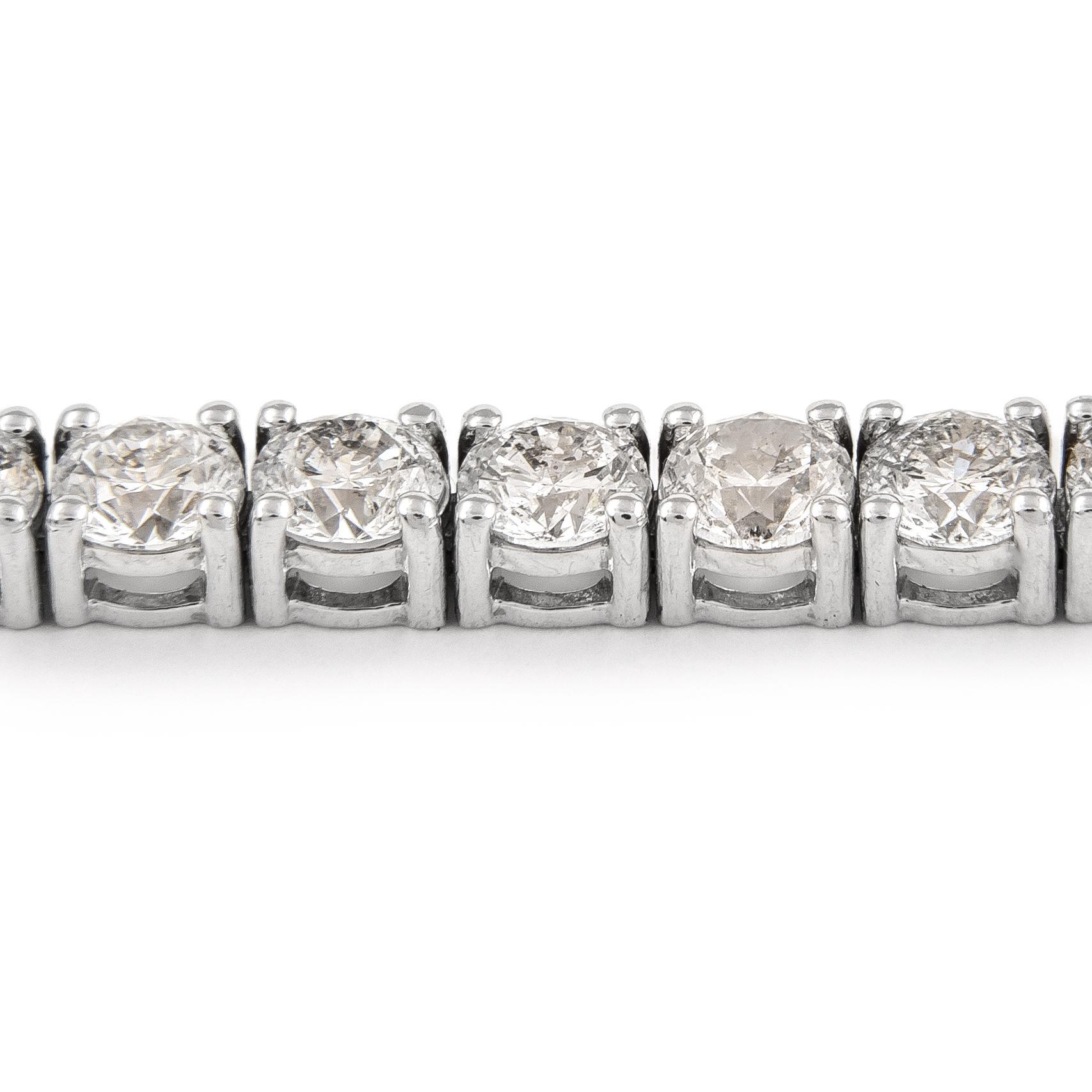 Alexander Beverly Hills Pulsera de tenis de diamantes de 12.19 ct Oro blanco Contemporáneo en venta