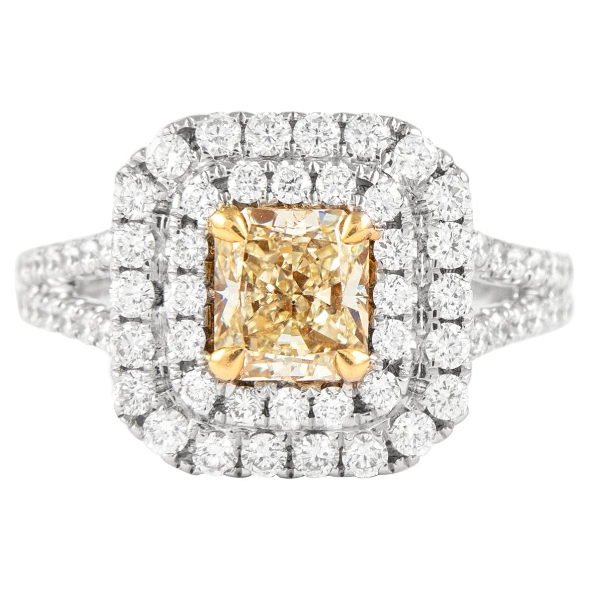 Alexander Beverly Hills 1,23ct Fancy Intense Yellow VS2 Anello con diamante 18k