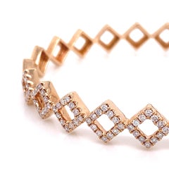 Alexander Beverly Hills 1.25ct Diamond Bangle Bracelet 18k Rose Gold