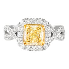 Alexander Beverly Hills 1,25ct Anello con diamante radiante giallo intenso VS1 18k