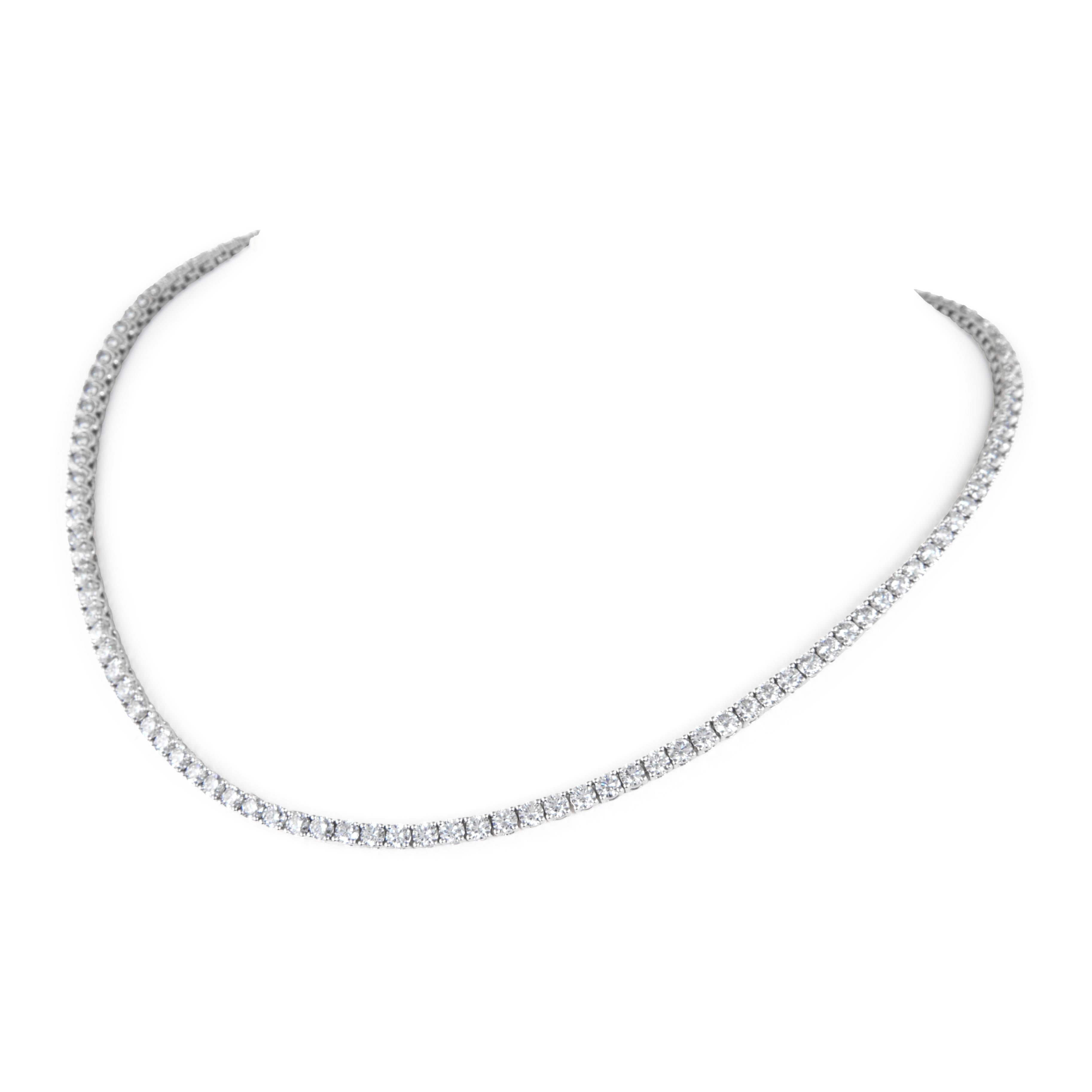 Contemporaneo Alexander Beverly Hills - Collana Tennis con diamanti da 12,65 carati in oro bianco 18 carati da 16 pollici in vendita