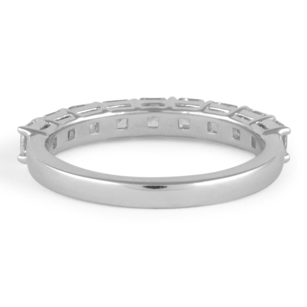 Women's Alexander Beverly Hills 1.26ct Asscher Cut Diamond D-F VVS Half Eternity 18k For Sale